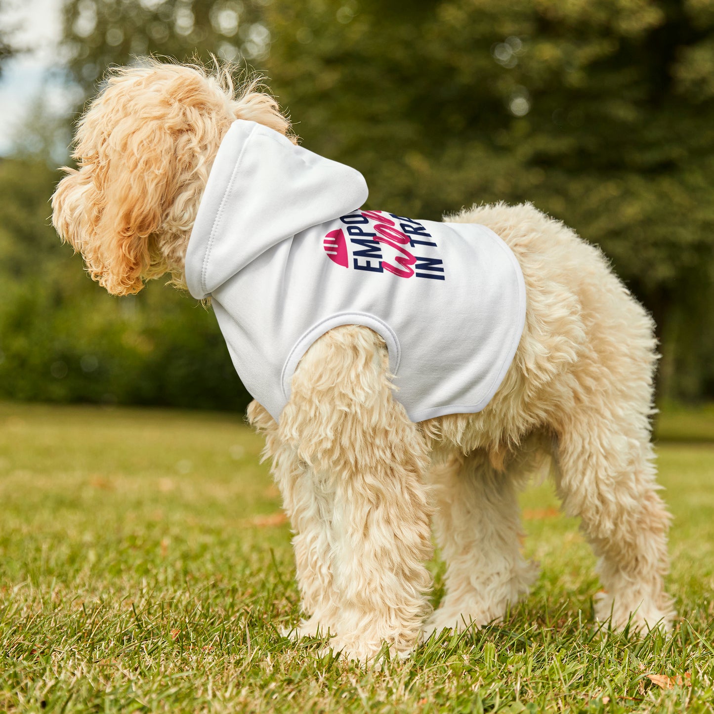 Empowered White Pawsome Pet Hoodie