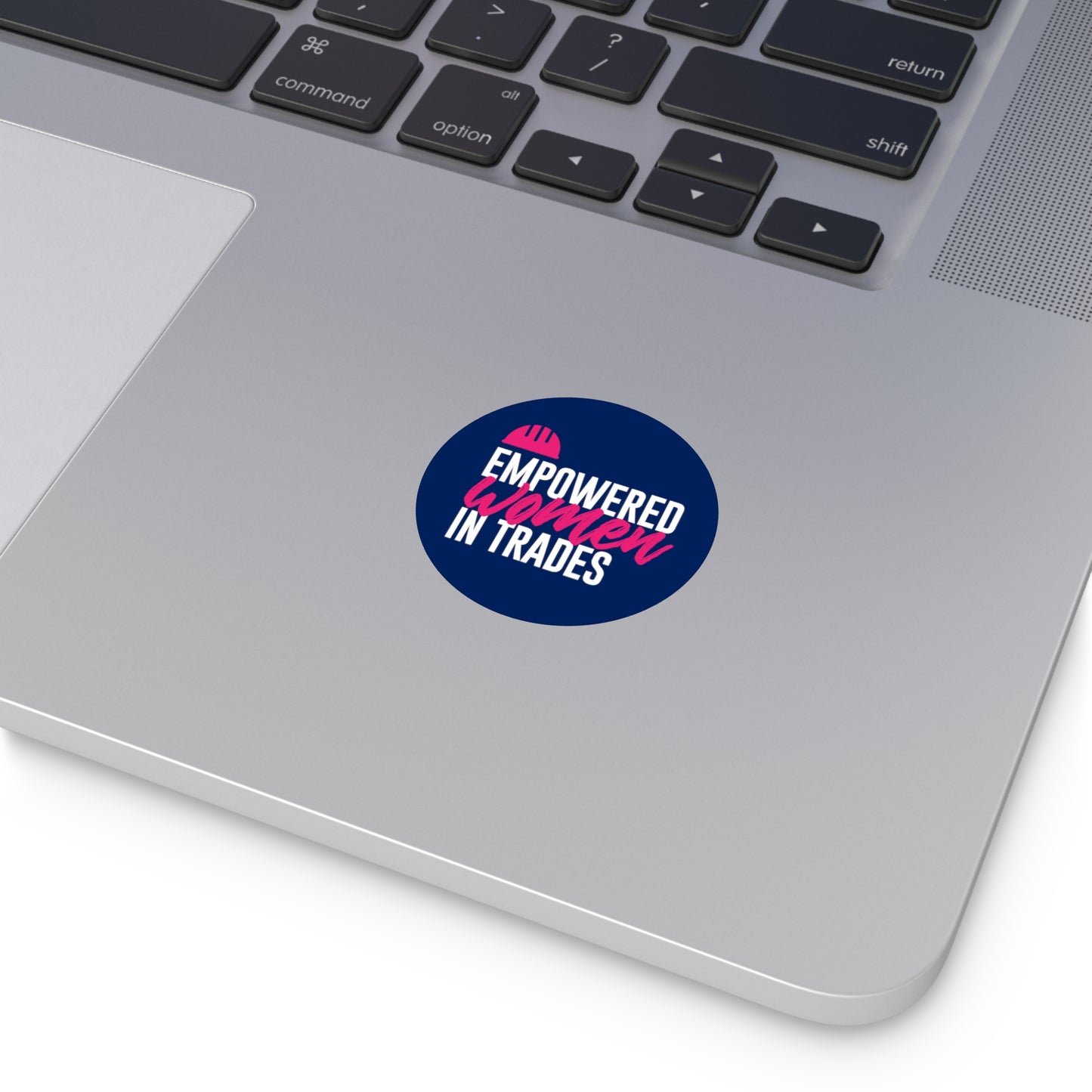 Empowered Navy Round Vinyl Stickers