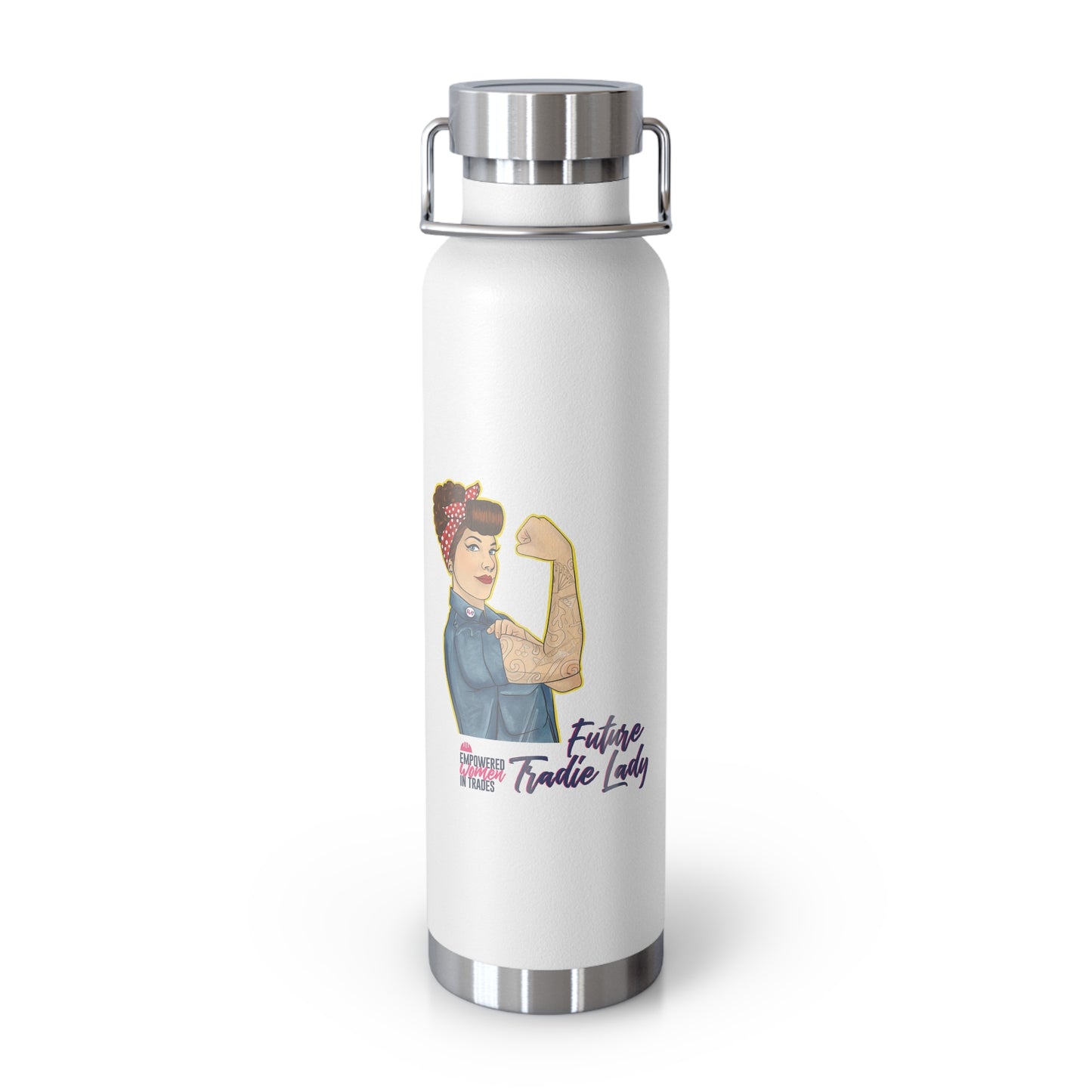 Future Tradie Lady Insulated Bottle White