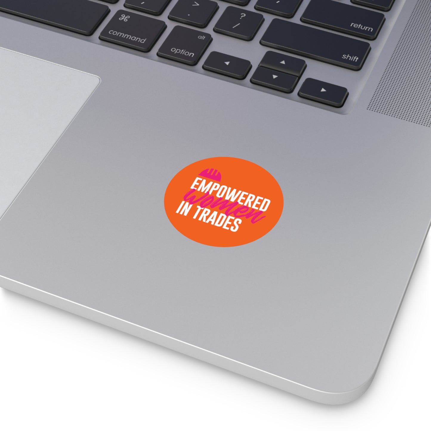 Empowered Orange Round Vinyl Stickers