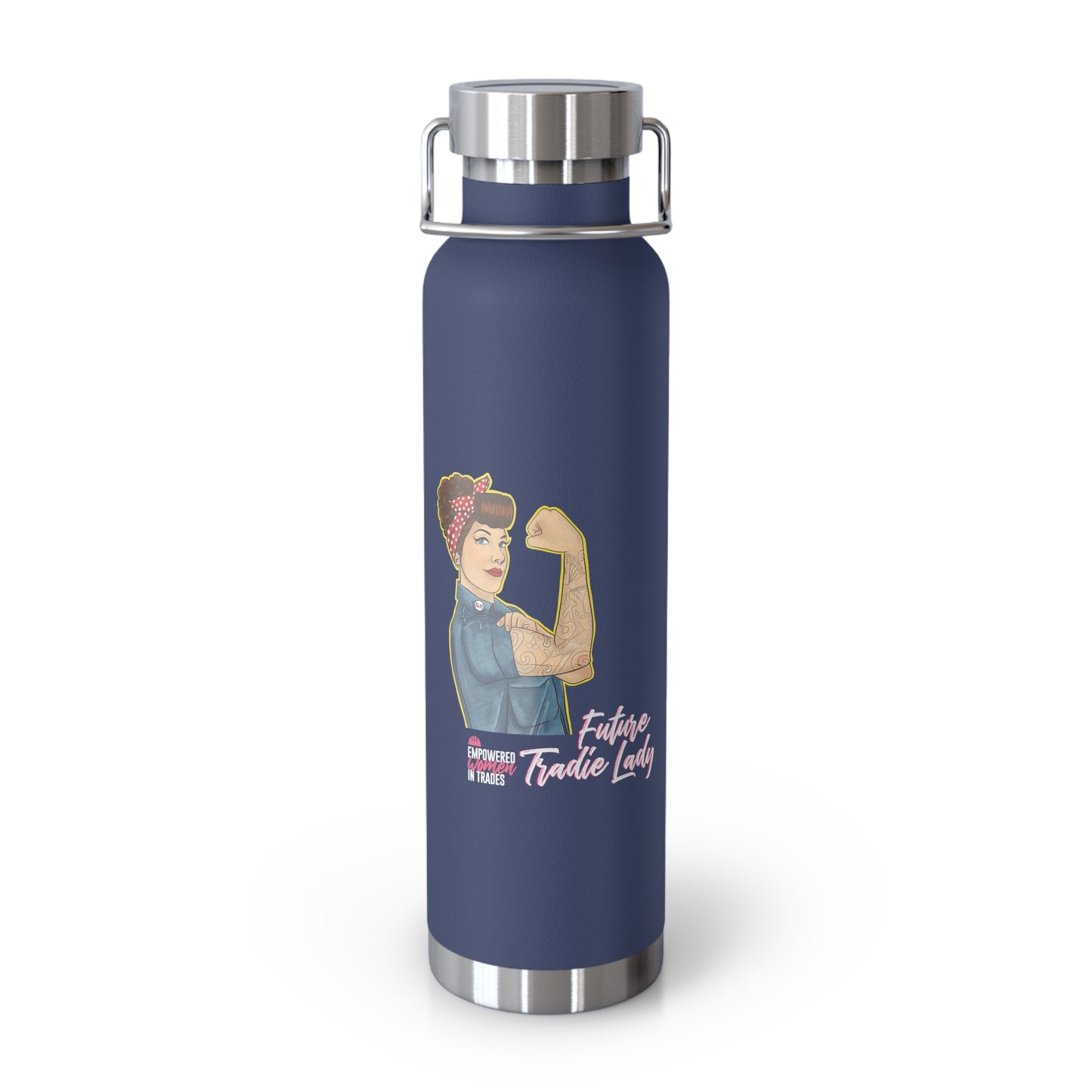 Future Tradie Lady Navy Insulated Bottle