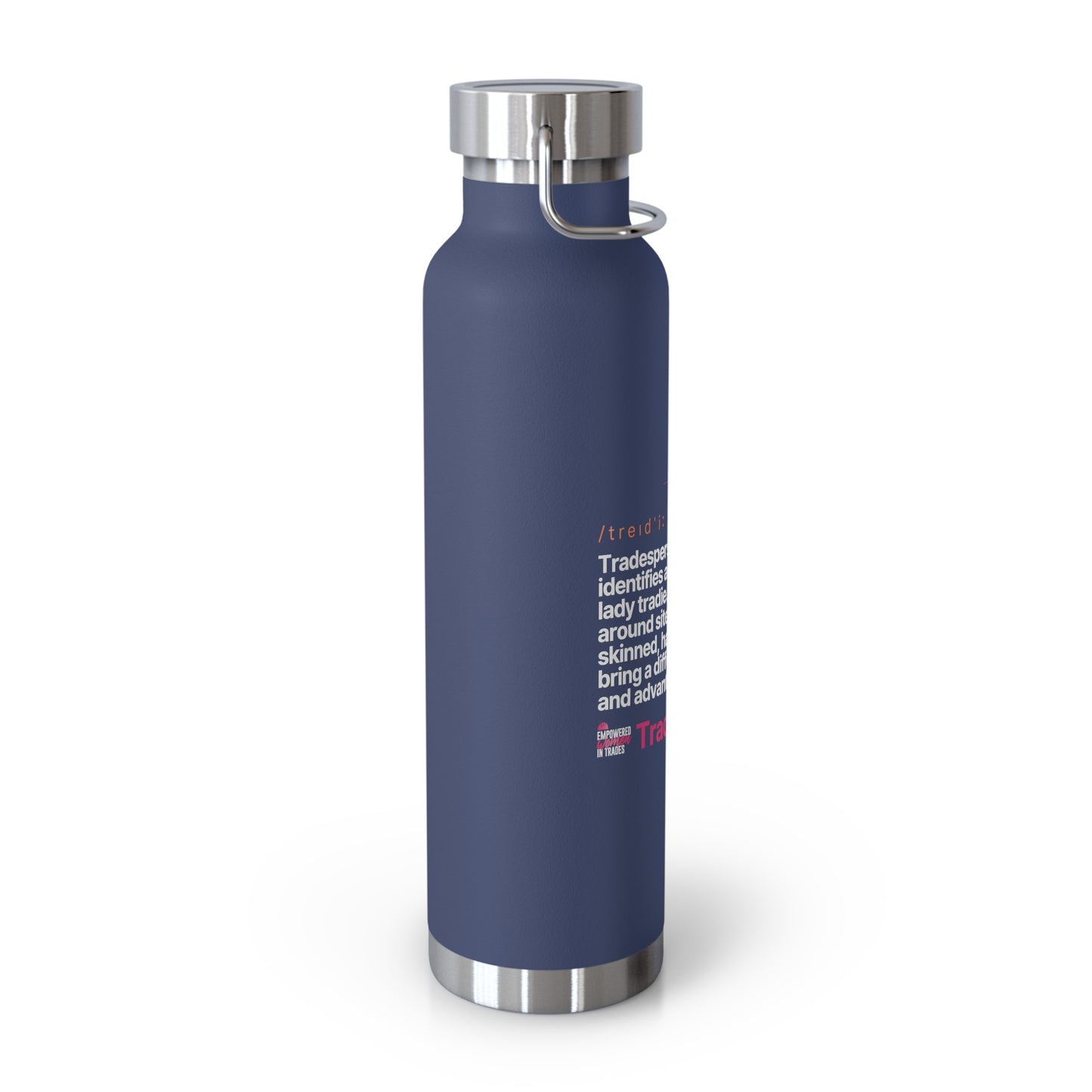 'Tradie Lady' Navy Insulated Bottle