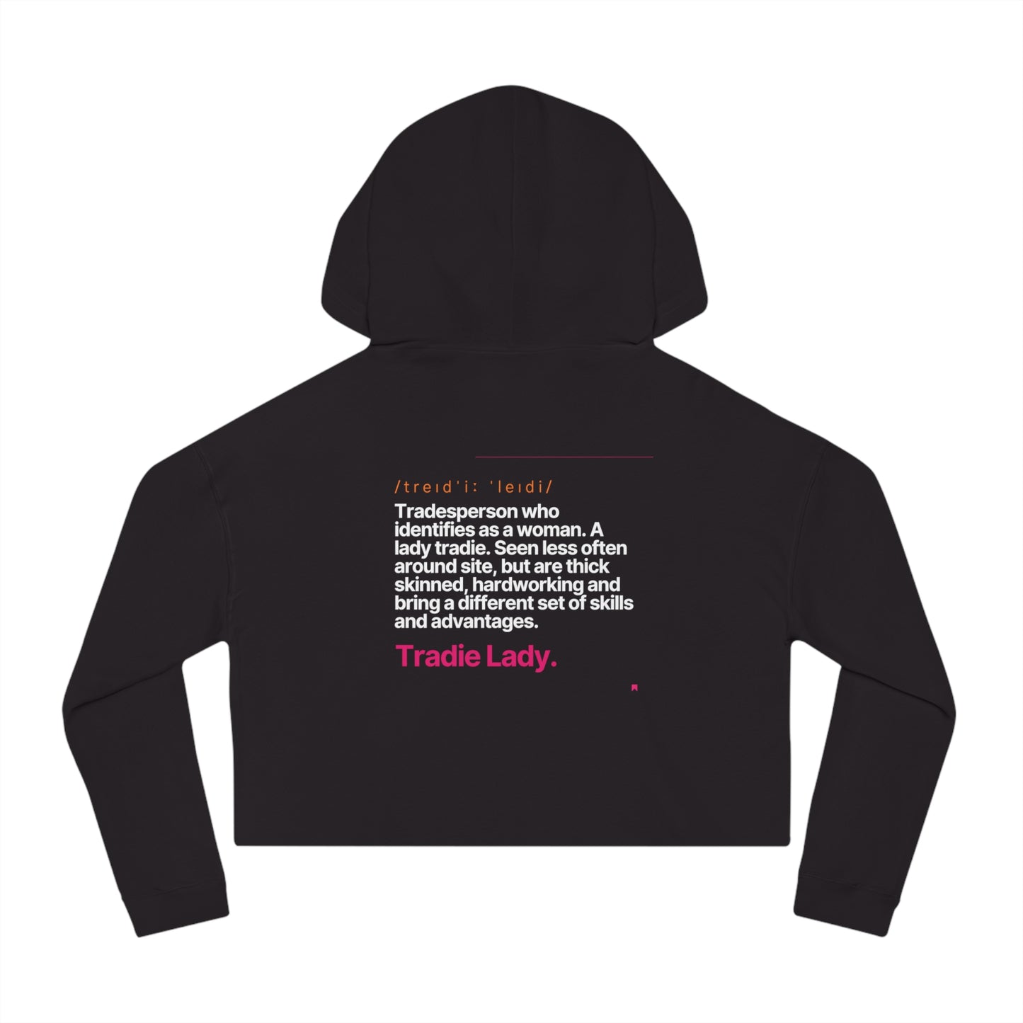 'Tradie Lady' Cropped Hoodie