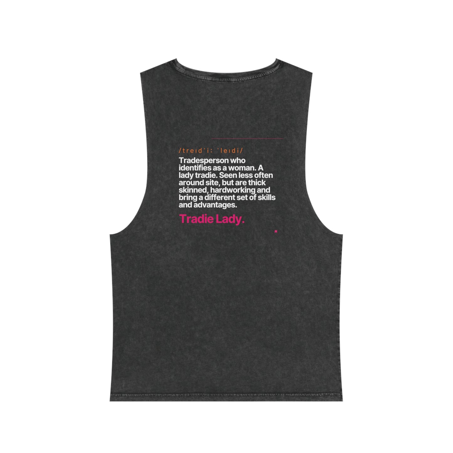 'Tradie Lady' Black Tank Top