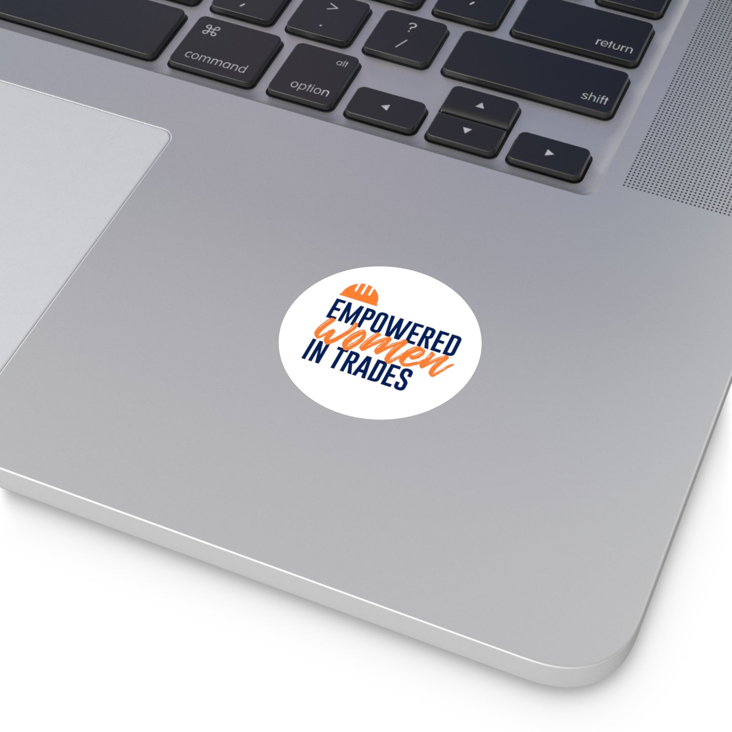 Empowered Orange Round Vinyl Stickers