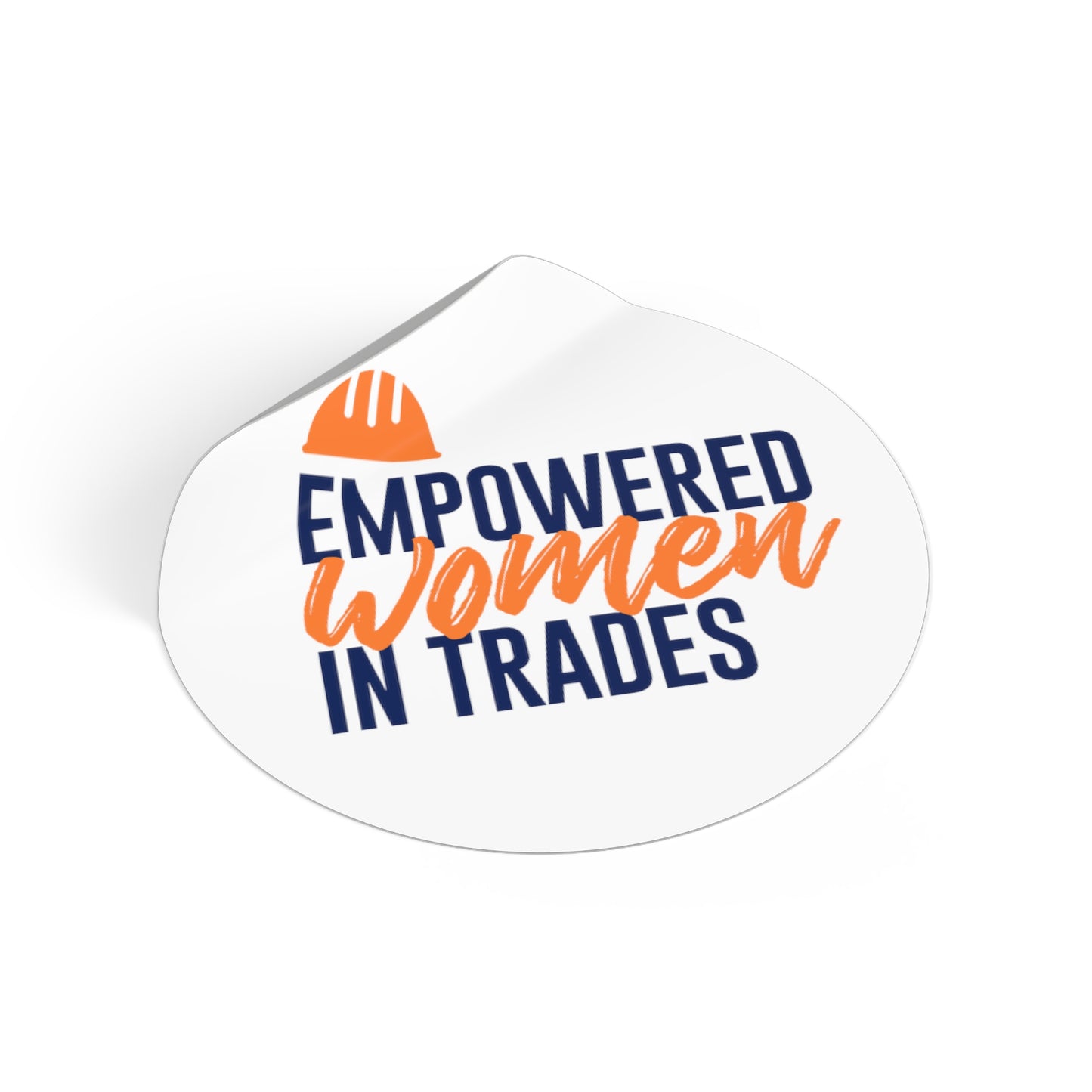 Empowered Orange Round Vinyl Stickers